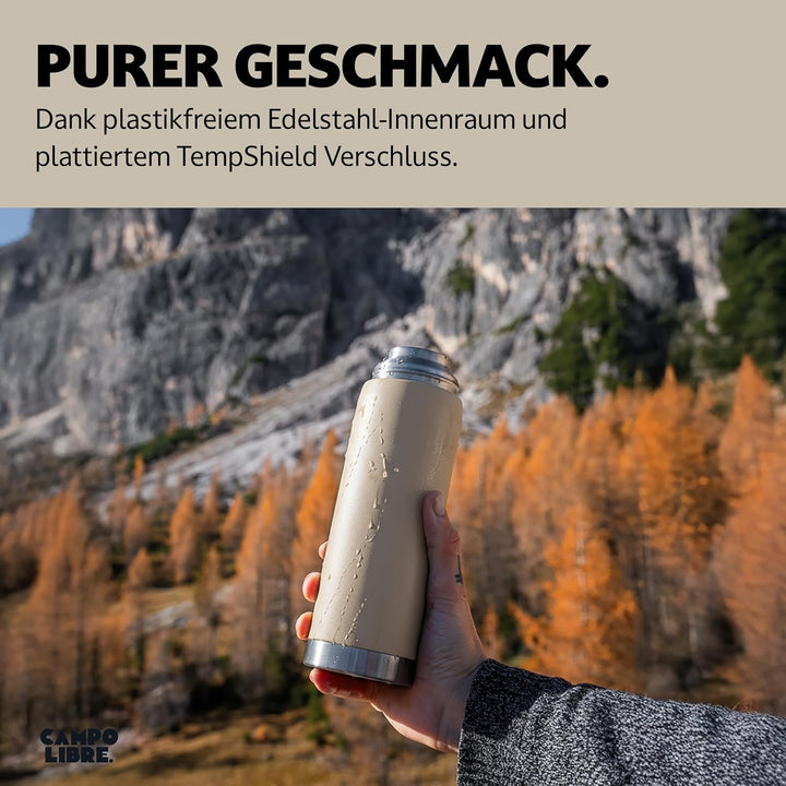 Campo Libre. Jaco® Thermoskanne 1L, 750ml, 500ml I Thermos mit Becher I Unsere Thermosflasche mind.