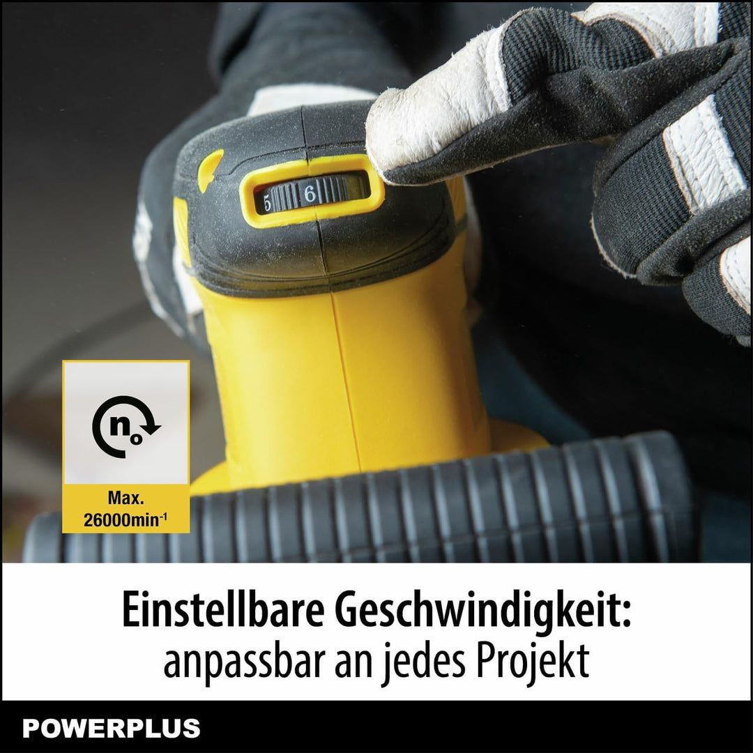 Powerplus Exzenterschleifer POWX04710 - Exzenterschleifer 450W Ø 125mm - 6 Acc.