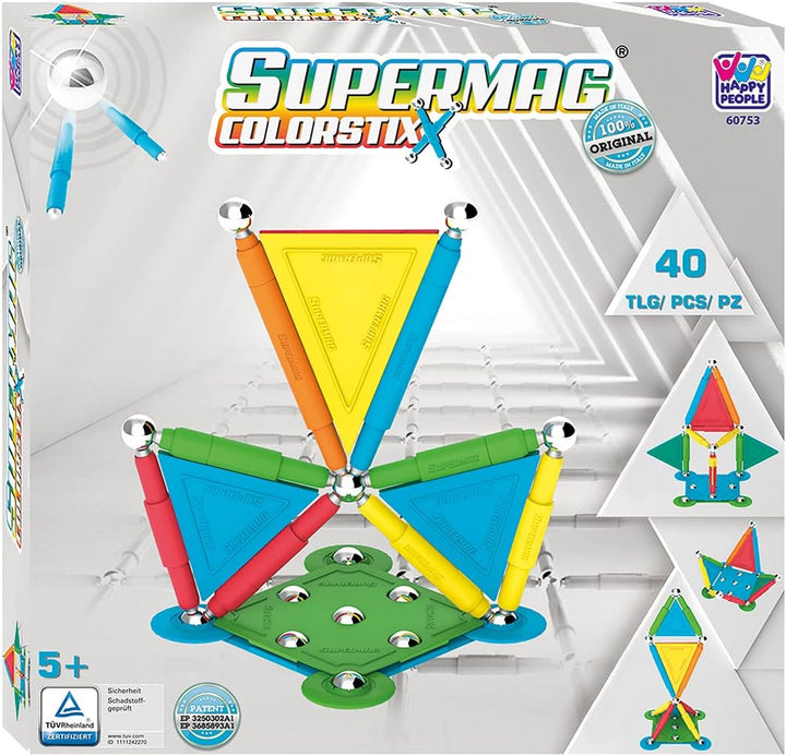 Happy People Supermag Colorstix Magnetisches Konstruktionsspielzeug Magnetische Bausteine Magnetspie