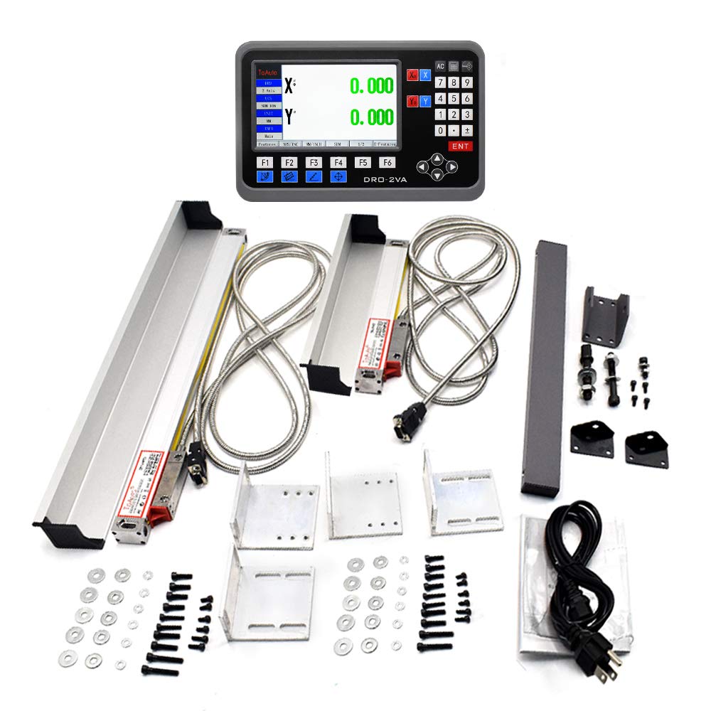 2 Achse LCD Digitalanzeige Kit ToAuto Digitalanzeige mit 2 Axis Linear Massstab für CNC-Fräsen Elekt