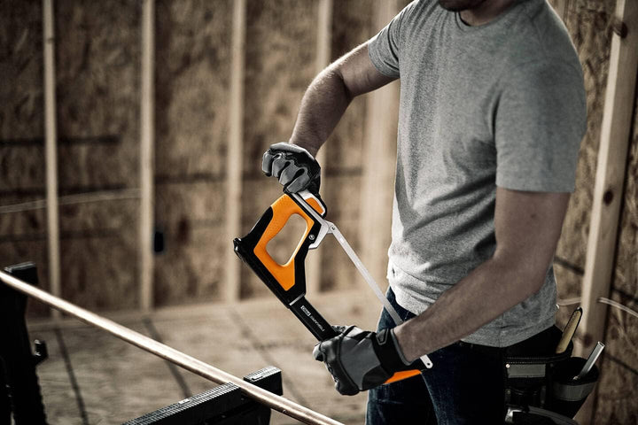 Fiskars Pro Bügelsäge, Sägeblattlänge: 30 cm, 24 TPI, Schwarz/Orange, TrueTension, 1062931 30 cm Büg