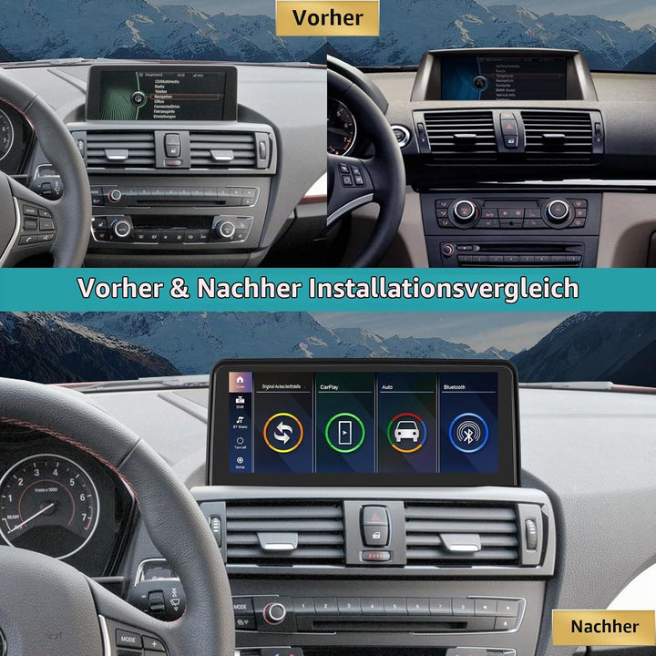 10,25 Zoll Autoradio-Touchscreen für 2008-2012 BMW 1er E81/E82/E87/E88 mit CIC-System, unterstützt A