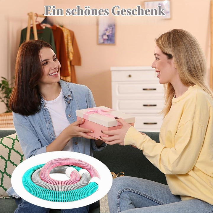 Hula Hoop mit Gewicht Kugel – Hulahuppreif zum Abnehmen für Erwachsene, Einstellbarer Fitnessreifen