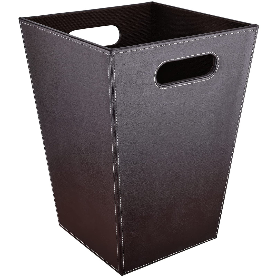 GORESE Papierkorb Büro -Quadrat Papierkorb aus Leder, modernes Design, Mülleimer für Küche, Bad, Bür
