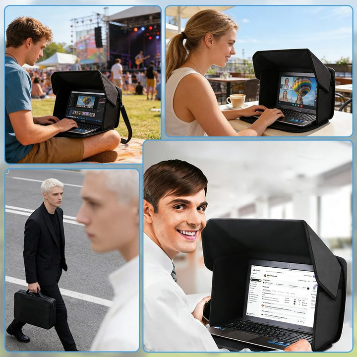 1 Stück Laptop-Sonnenschutz, Laptop Sonnenschutz Klappbare, Universal-Sonnenblende, Sichtschutzhaube