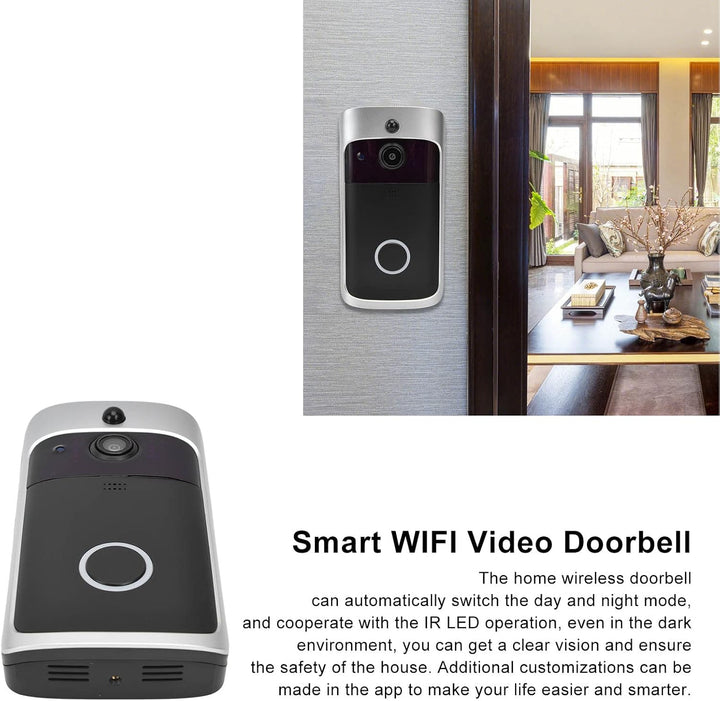 1080P Video-Türklingel, V5 Smart WiFi Video-Türklingel, HD-Video-Türklingel 2,4 GHz 720P Einfache In
