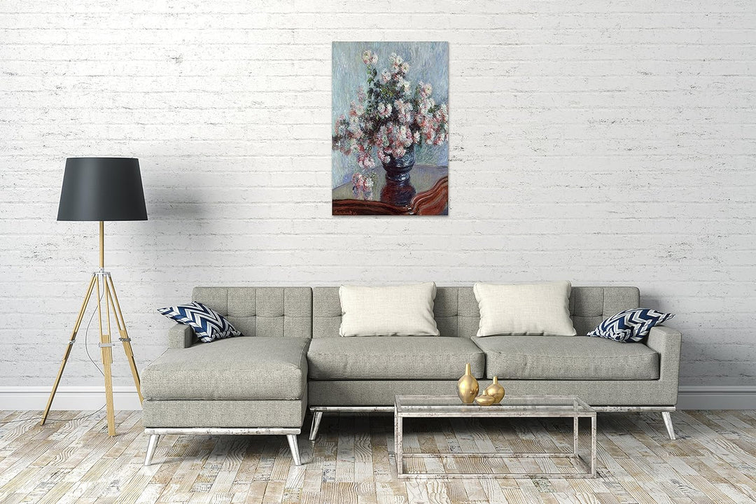Printed Paintings Leinwand (60x80cm): Claude Monet - Chrysanthemen (1882) 60x80 cm, 60x80 cm