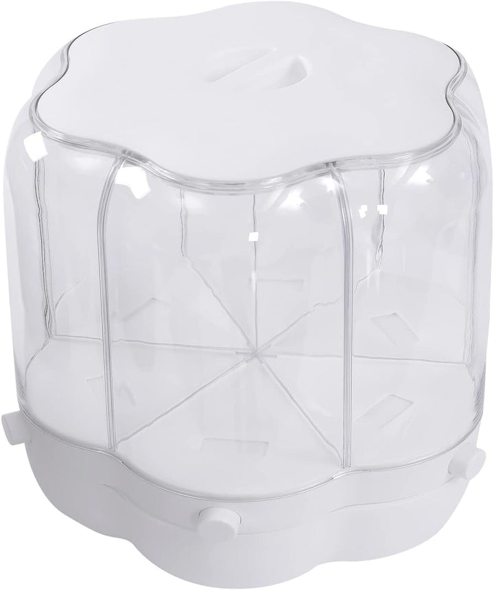 Drehbarer Reisspender,Reisspender,360° Drehbarer Zylinder, Feuchtigkeitsbeständige Getreidebox, 6 Gi