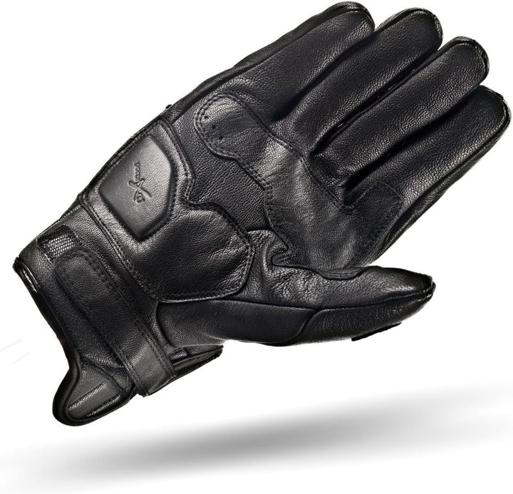 SHIMA Caliber Motorradhandschuhe Damen Herren - Klassische, Vintage, Sommer mit Protektoren S Schwar