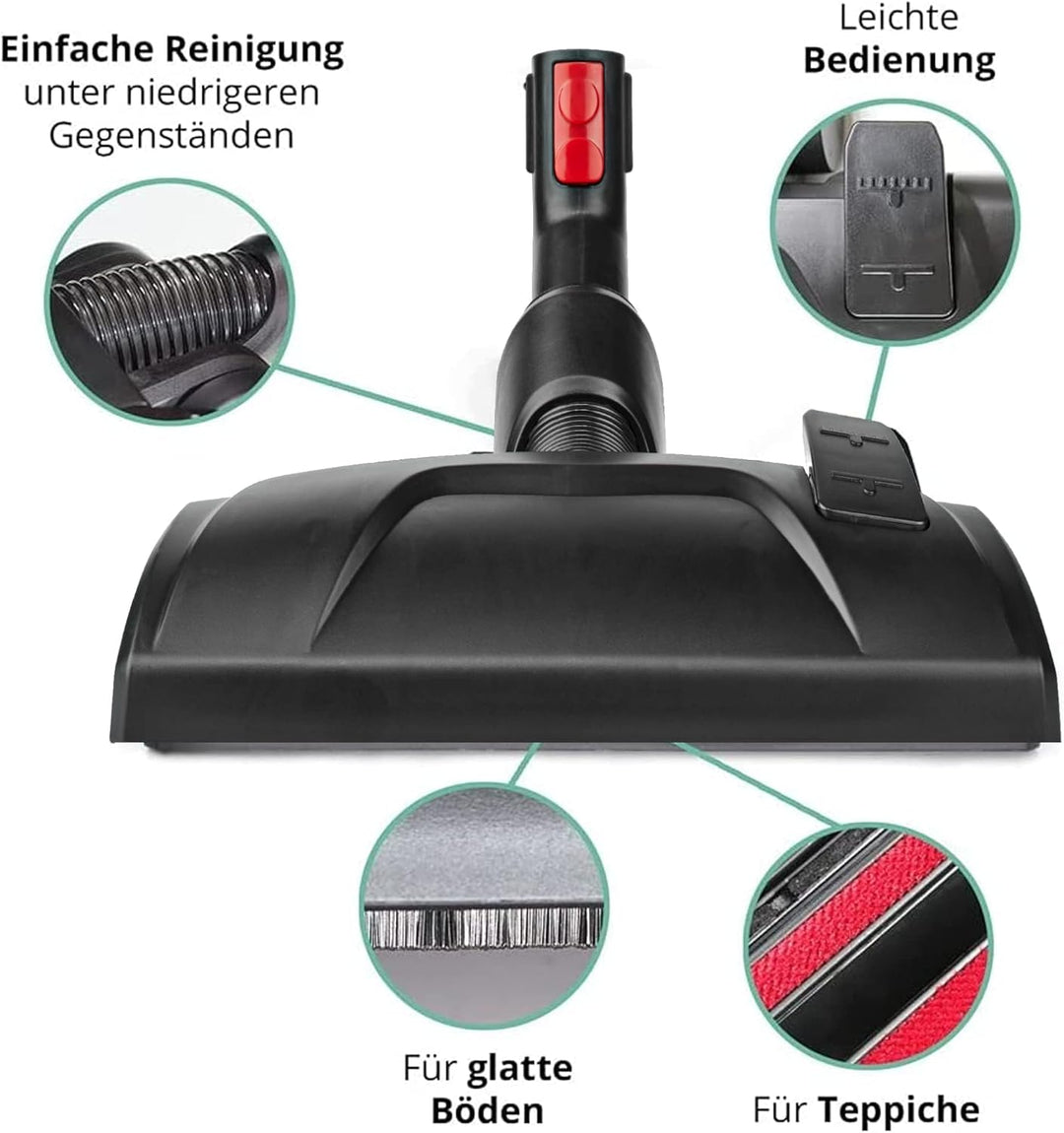 Kombidüse Flex kompatibel mit Hompany SmartVac 11 V15A Staubsaugerdüse Ersatzteil Bodendüse Fuss Auf