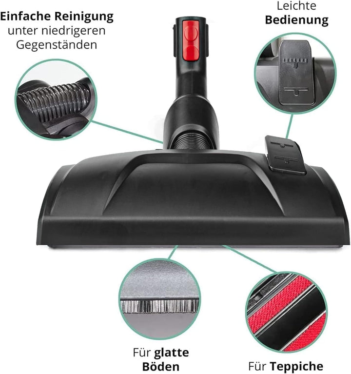 Kombidüse Flex kompatibel mit Hompany SmartVac 11 V15A Staubsaugerdüse Ersatzteil Bodendüse Fuss Auf