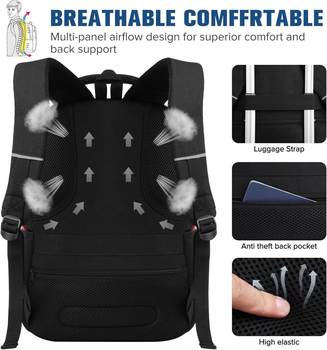 Laptop Rucksack Schulrucksack für 15.6 Zoll Laptop Daypacks für Herren Rucksack mit USB Ladeanschlus