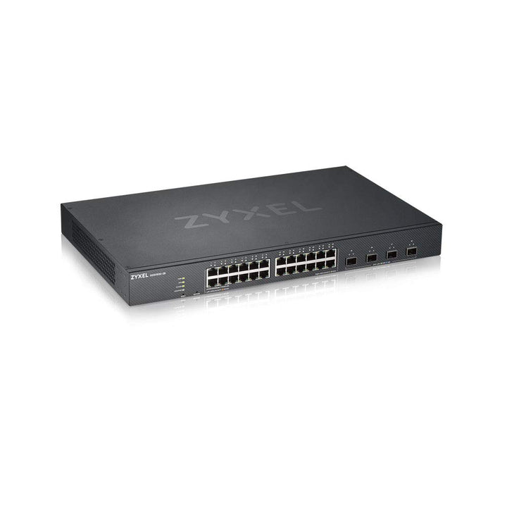 Zyxel Gigabit Ethernet Smart-Managed Switch mit 24 Ports, vier 10G SFP+ Slots und Hybrid Cloud-Modus