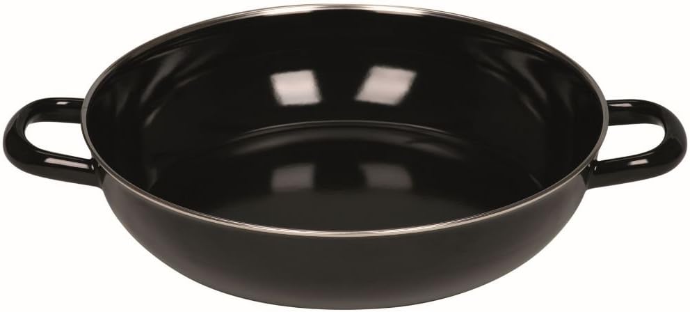 Riess, 0076-022, Schmorpfanne 20, hoch, OHNE Glasdeckel, CLASSIC - SCHWARZEMAILLE, Durchmesser 20 cm