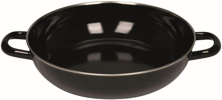 Riess, 0076-022, Schmorpfanne 20, hoch, OHNE Glasdeckel, CLASSIC - SCHWARZEMAILLE, Durchmesser 20 cm