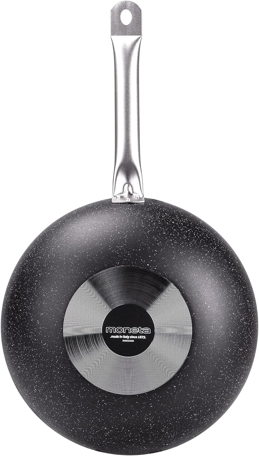 Moneta Etnea Pro Wok 30 cm Edelstahlgriff, Schwarz, 0008654330
