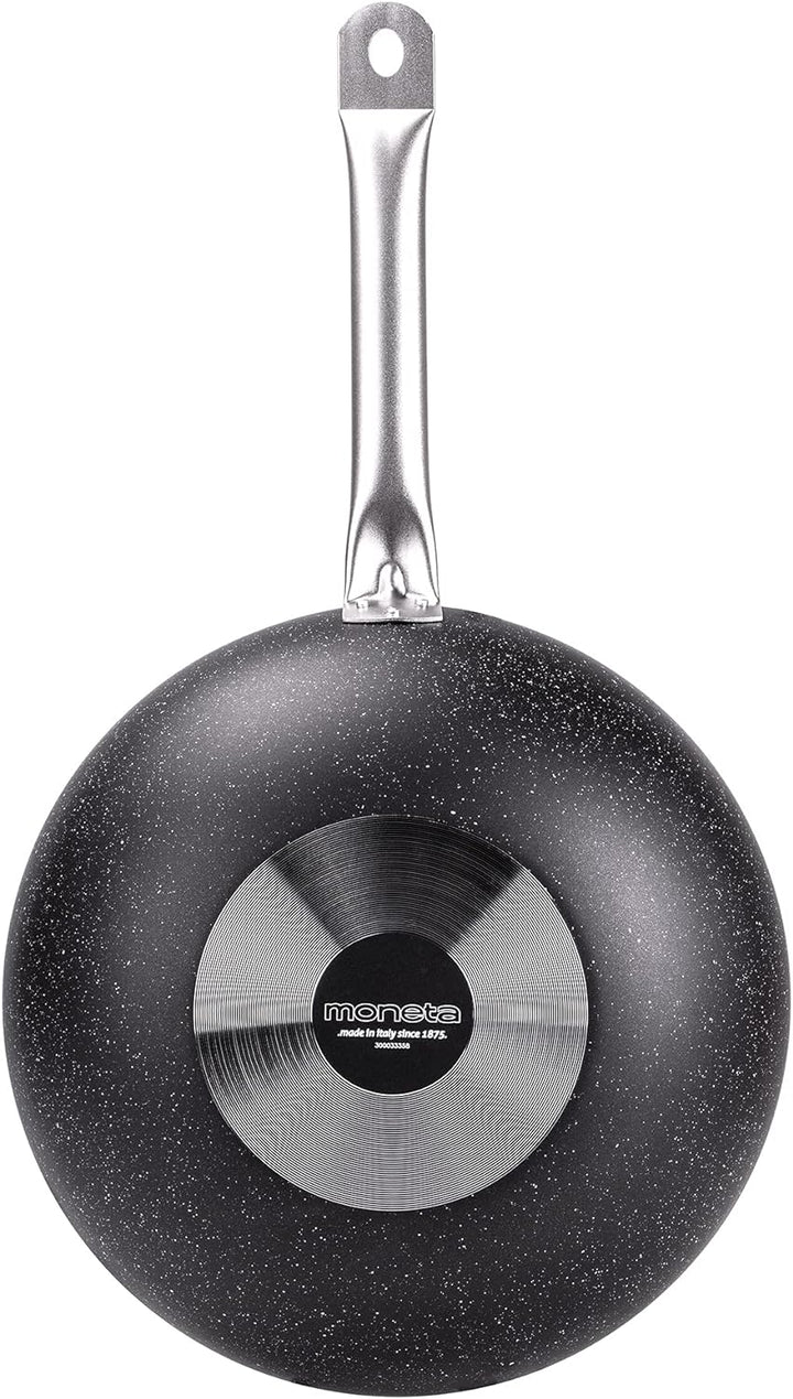 Moneta Etnea Pro Wok 30 cm Edelstahlgriff, Schwarz, 0008654330