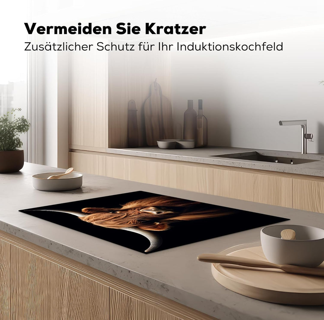 KitchenYeah© Herdabdeckplatte 75x52 cm Einteilig Induktionsmatte Küche Abdeckung Ceranfeld Herd Abde