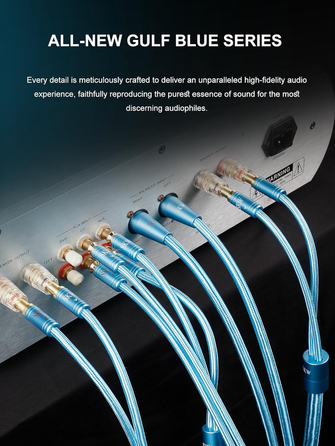 SKW Audiophiles Y-Splitter Kabel – 3,5-mm Klinke auf 2×Cinch Stereo Adapterkabel (2m) 2M Y-Splitter