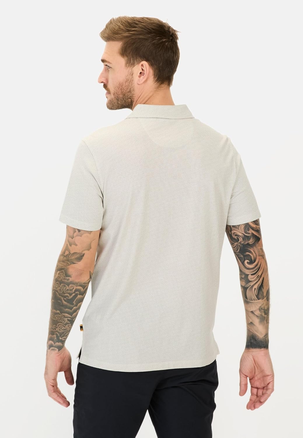 camel active Herren Kurzarm Poloshirt im feinen Streifenmuster XXL Beige, XXL Beige