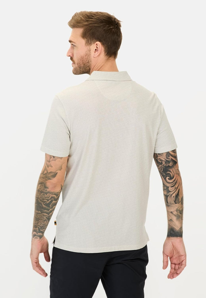 camel active Herren Kurzarm Poloshirt im feinen Streifenmuster XXL Beige, XXL Beige