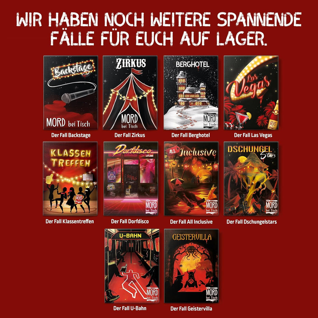 MORD bei Tisch Krimidinner für Zuhause - 4 bis 6 Personen - Der U-Bahn Fall - Das Krimi Spiel ab 16