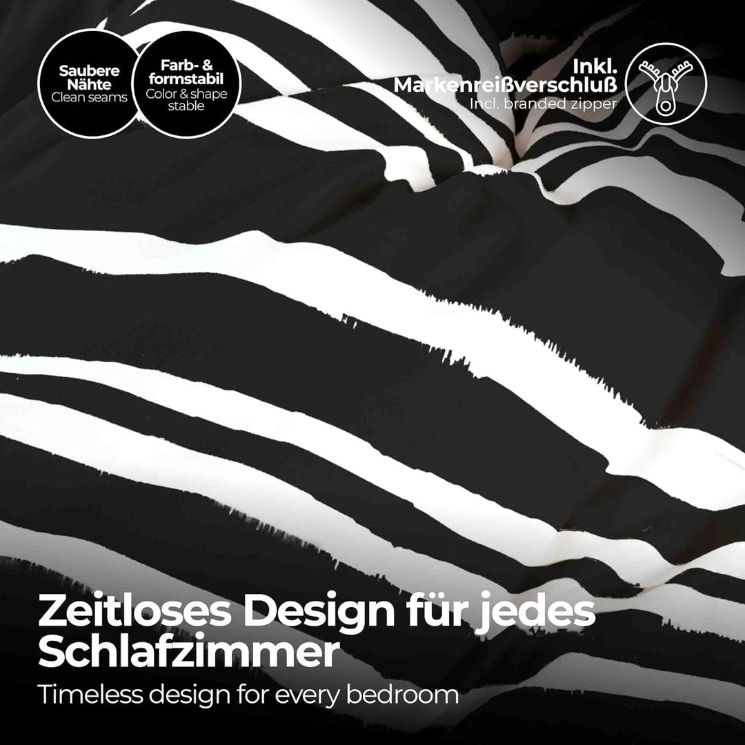 etérea Microfaser Bettwäsche 2X 135x200 cm + 2X 80x80 cm - Ganzjahres Bettwäsche Bettbezug Carola Ge