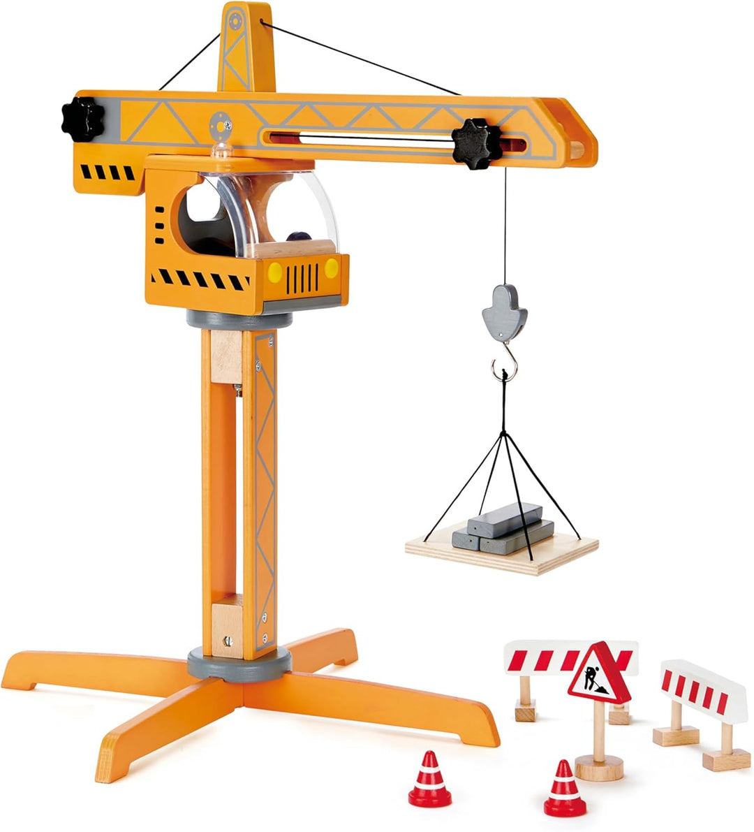 Hape E3011 - Grosser Baukran, Holzspielzeug