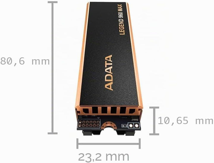 ADATA SSD 1.0TB Legend 960 MAX M.2 PCI4 M.2 2280 1TB Max