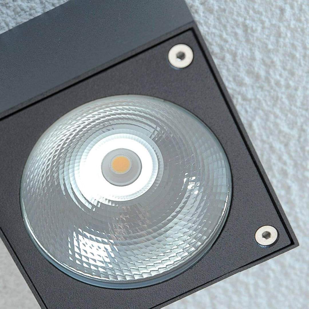Lucande LED Deckenleuchten 'Cordy' (spritzwassergeschützt) (Modern) in Schwarz aus Aluminium (1 flam