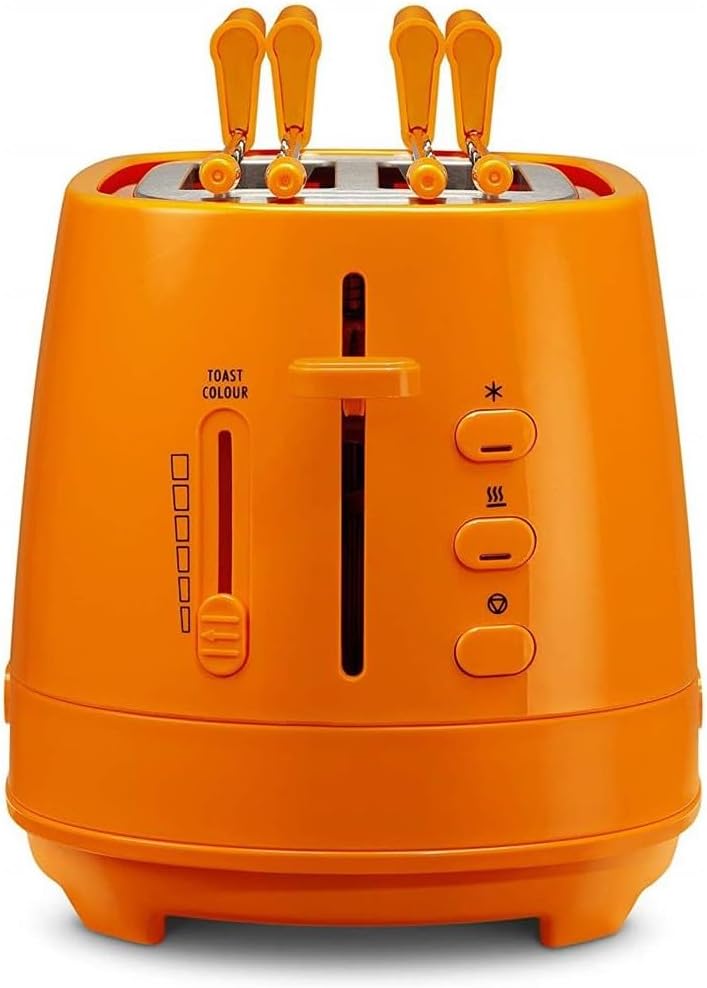 De Longhi CTLAP2203 Toaster mit Zange, 550 Watt. Arancio, Arancio