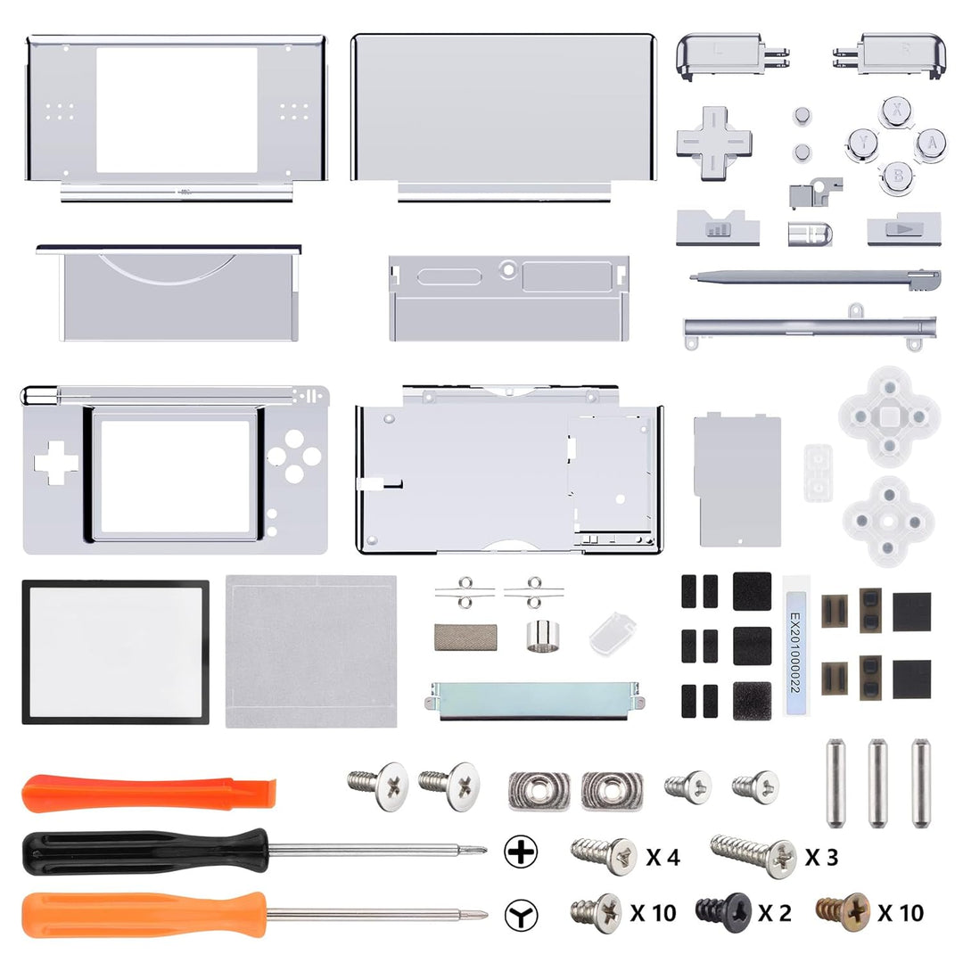 eXtremeRate Full Gehäuse Case für Nintendo DS Lite NDSL, DIY-Ersatz Voll Hülle&amp;Knöpfen&amp;Screen Protec