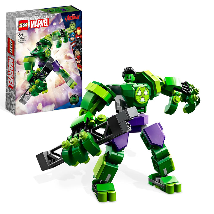 LEGO 76241 Marvel Hulk Mech, Action-Figur des Avengers Superhelden, sammelbares Spielzeug zum Bauen