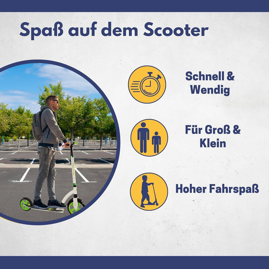 Best Sporting Scooter Erwachsene und Kinder I klappbarer Roller mit Ständer I City-Roller für Erwach