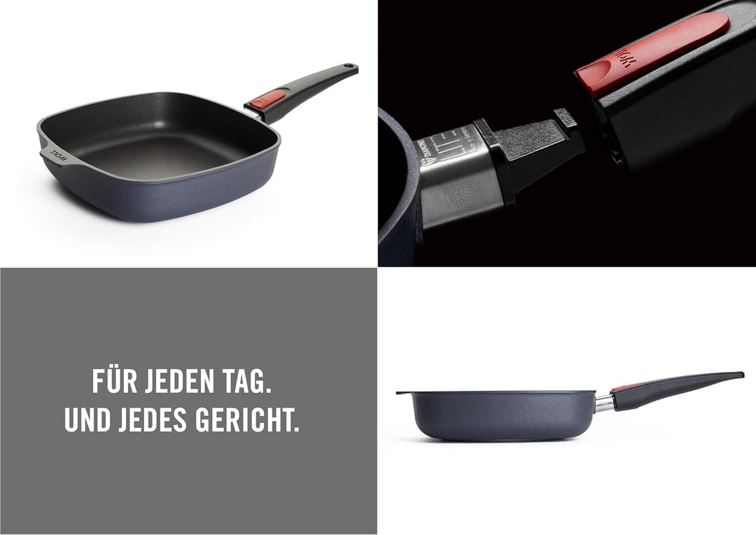 Woll Diamond Lite Guss-Pfanne viereckig - Induktiv, 24 x 24 cm, 5,5 cm hoch - Geeignet für alle Herd