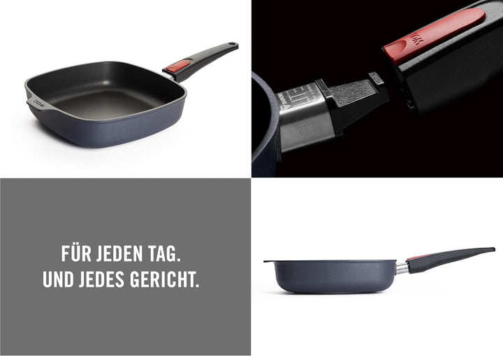 Woll Diamond Lite Guss-Pfanne viereckig - Induktiv, 24 x 24 cm, 5,5 cm hoch - Geeignet für alle Herd