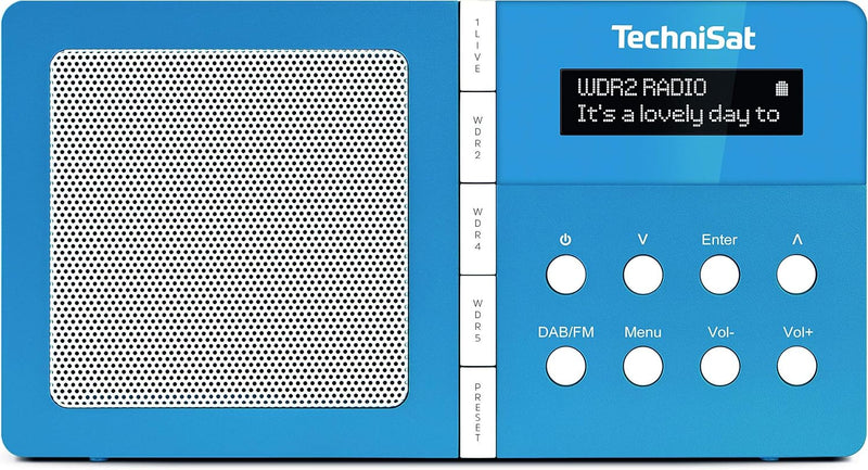 TechniSat TechniRadio 1 NRW-Edition tragbares Radio (DAB+, UKW, Radiowecker, 4 Direktwahltasten, Fav