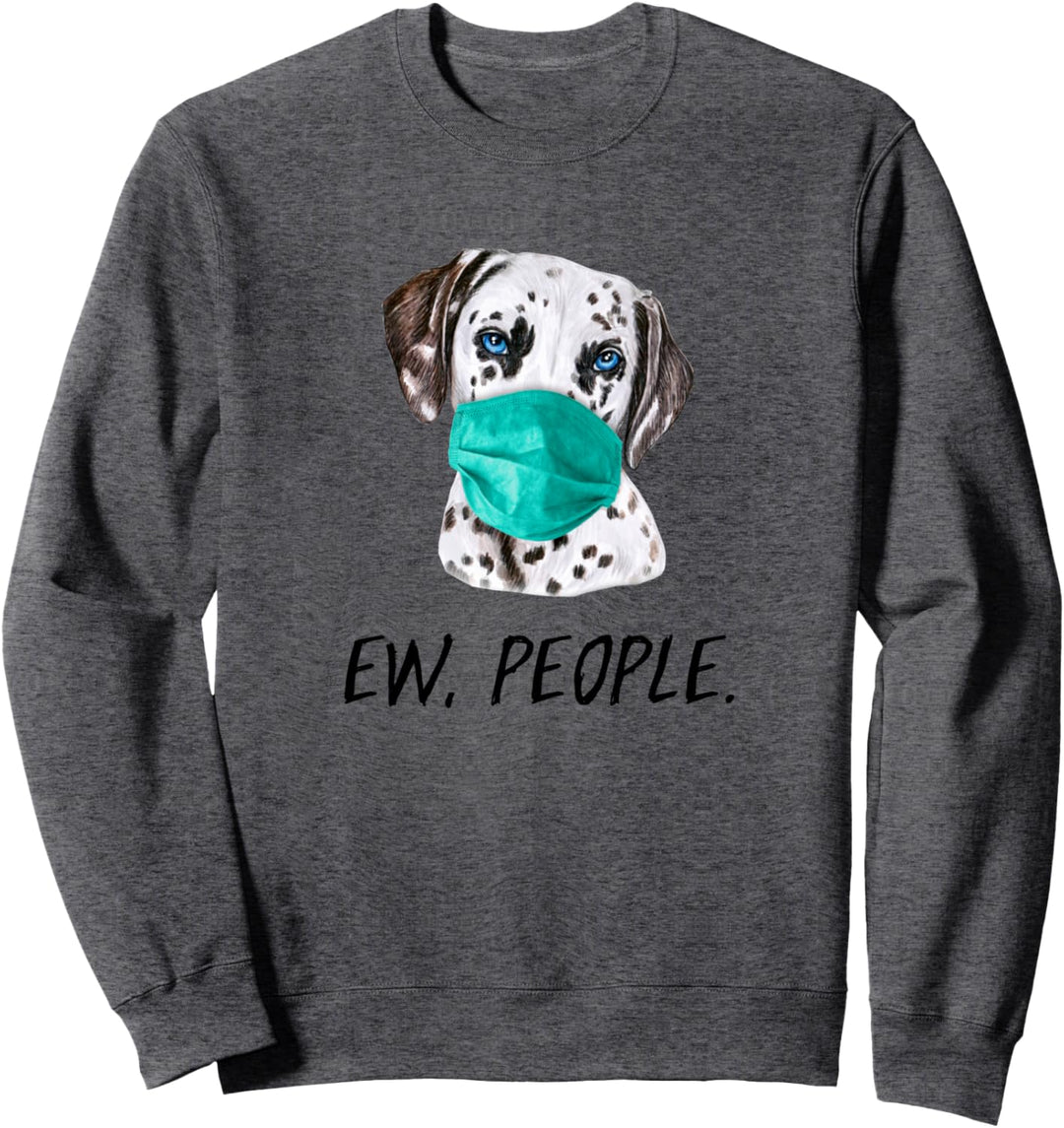 DALMATINER mit Gesichtsmaske Mundschutz Hund EW PEOPLE Sweatshirt