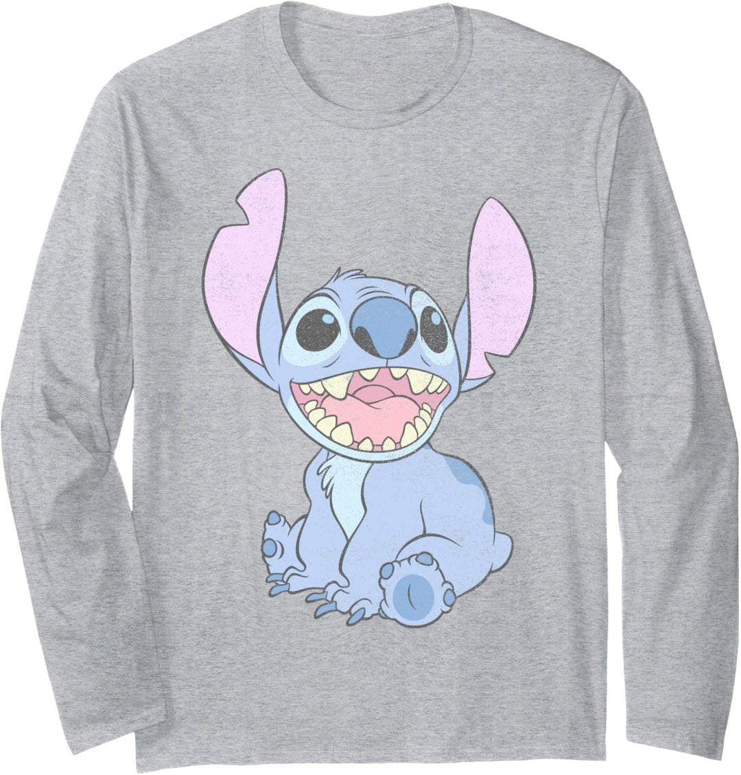 Disney Lilo & Stitch Happy Stitch Portrait Langarmshirt