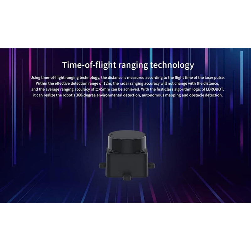 youyeetoo FHL-LD19 Lidar Sensor - 12Meter (39ft) 360° Ranging - Walnut Size, 30K lux Resistant - Pro