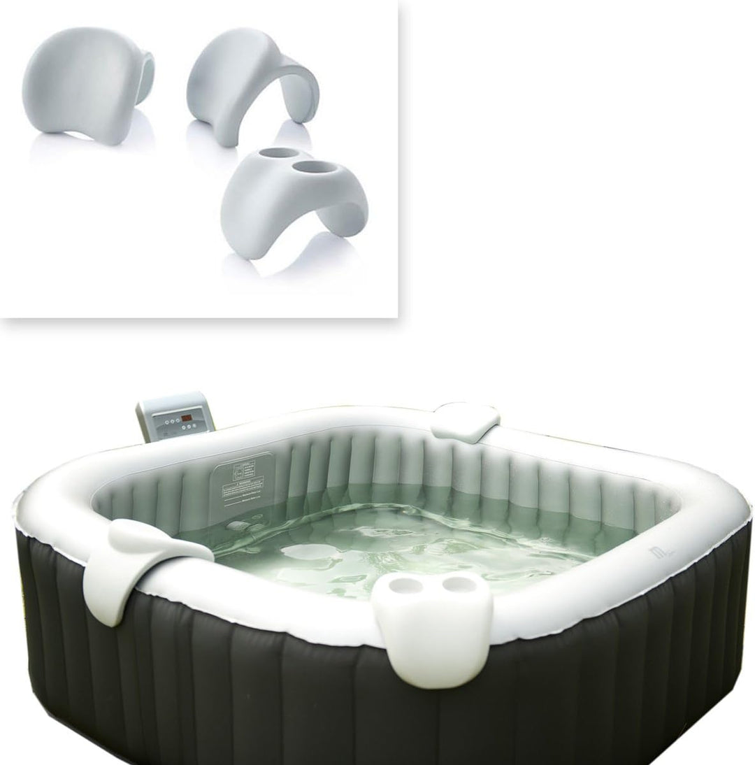 BRAST® Comfort Set: 2xNackenkissen + Gertränkehalter für alle MSpa Whirlpools 2x Nackenkissen + Getr