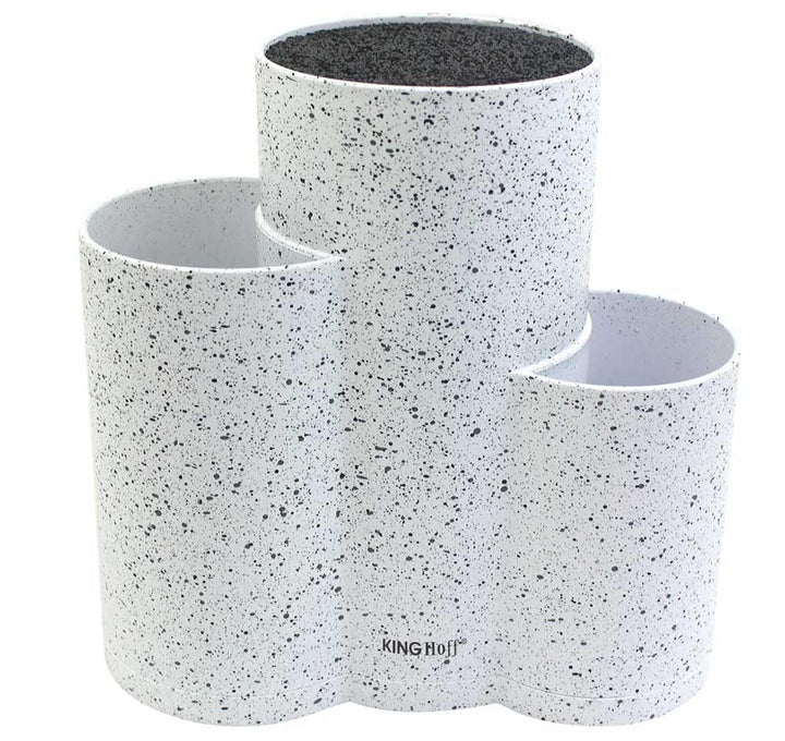 3 in 1 Universeller Messerständer KINGHOFF Weiss, Weiss