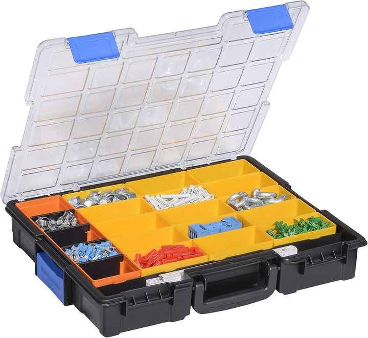 allit Kleinteilekoffer 454240 mit Verbindungsclips, herausnehmbaren Boxen und hochschlagfestem Decke
