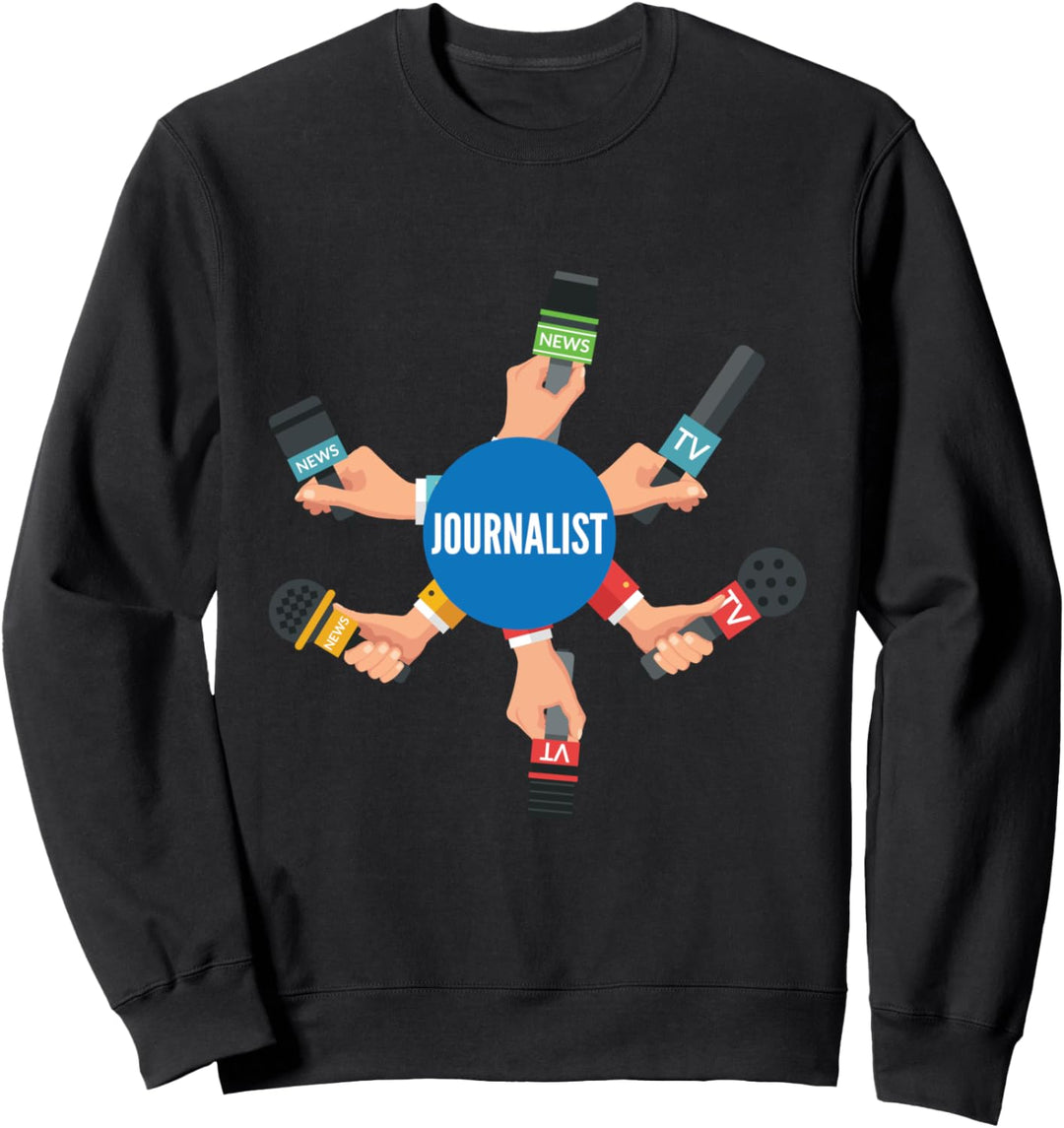 Nachrichten Reporter Mikrofon Lustiges Geschenk T Shirt Sweatshirt