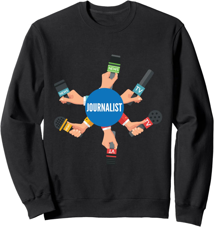 Nachrichten Reporter Mikrofon Lustiges Geschenk T Shirt Sweatshirt