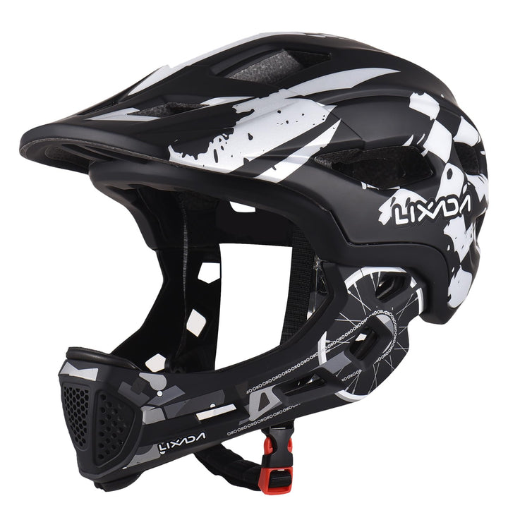 Lixada Fahrradhelm Kinder Helm Fullface Abnehmbar Unisex 52-56cm Children's Helmet 2-In-1 Integrated