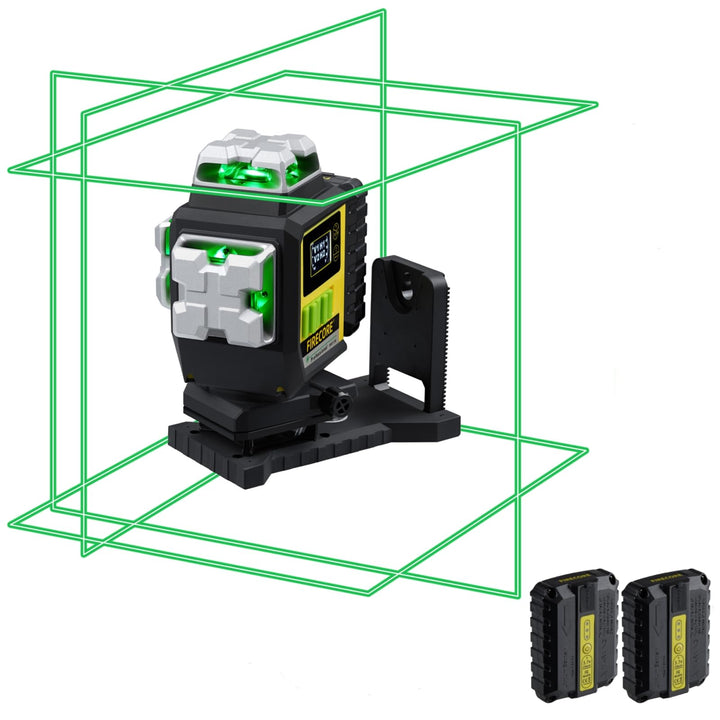 FIREOCRE Laser Level,4 x 360 Selbstnivellierendes grünes Fliesenlaserwerkzeug,3D Kreuzlinienlaser Ni