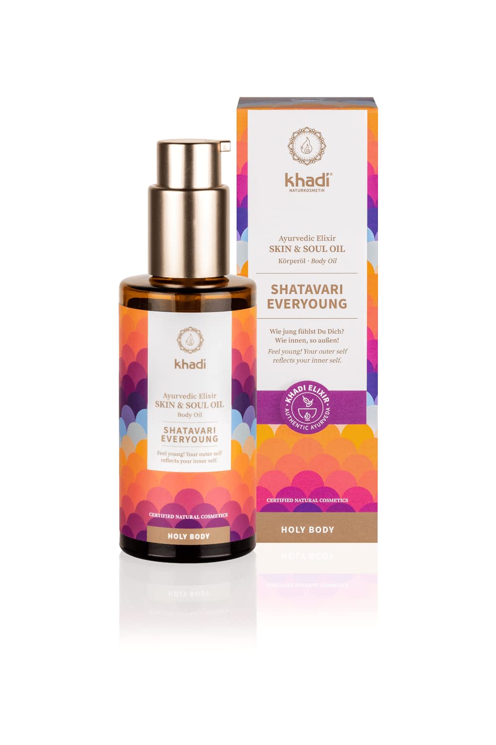 khadi SHATAVARI EVERYOUNG Ayurvedisches Elixier Skin & Soul Oil, Intensives Anti-Aging-Öl, strafft,
