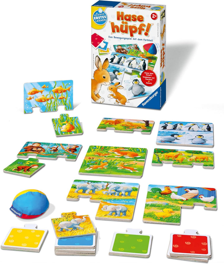 Ravensburger 24735 - Hase hüpf! - Bewegungsspiel für die Kleinen - Spiel für Kinder ab 2 Jahren, Spi