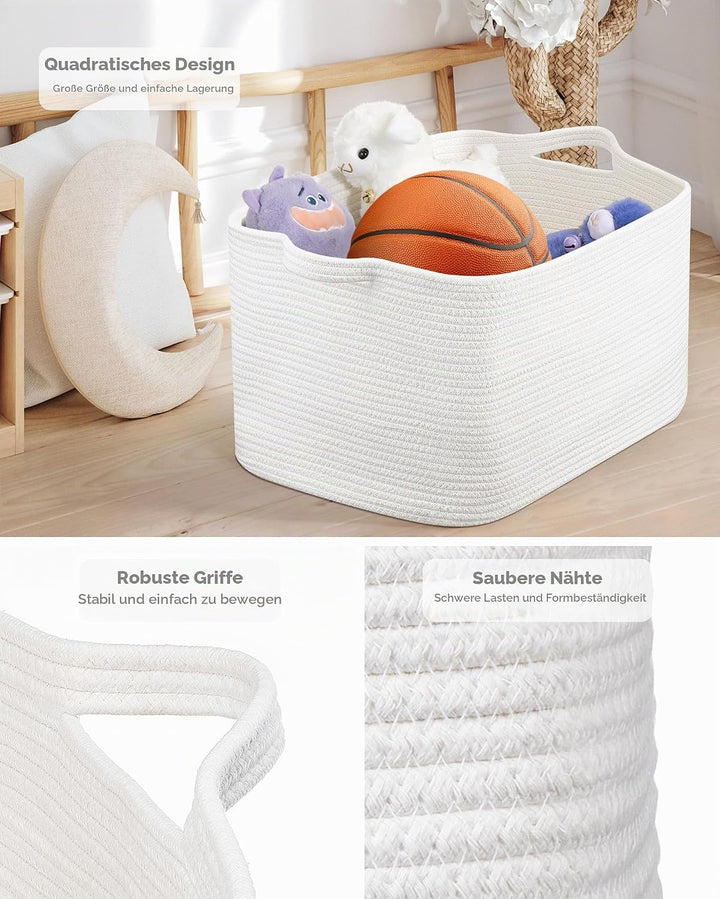 JOJOSEE Faltbarer Wäschekorb, Korb Aufbewahrung, 63L Grosse Aufbewahrungskorb, Laundry Baskets aus B